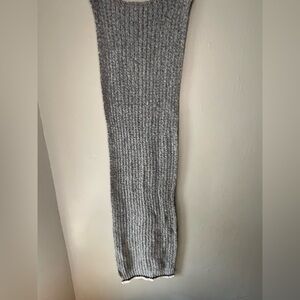 Old Navy Heather Gray Soft-Brushed Shaker-Stitch Scarf for Women OS